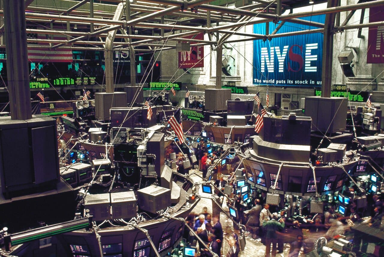 The New York Stock Exchange trading floor on Wall Street